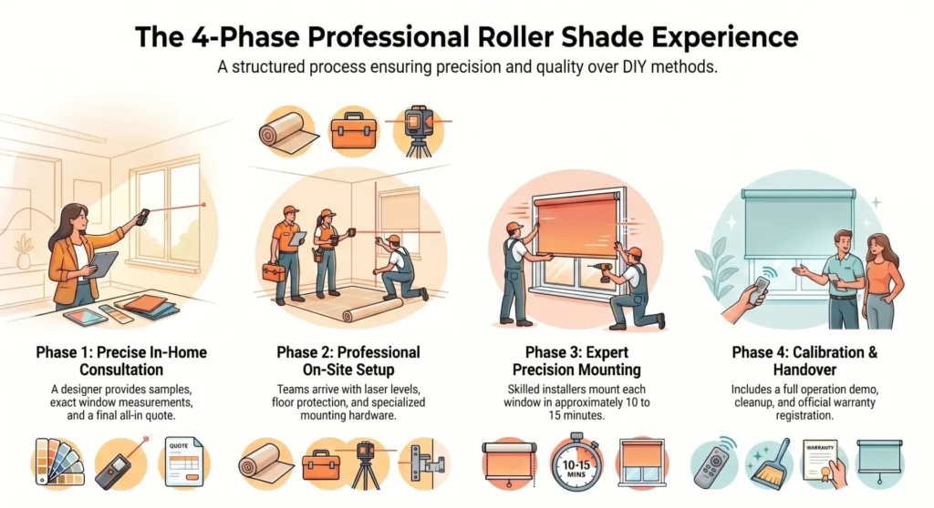 What should you expect from professional roller shade installation