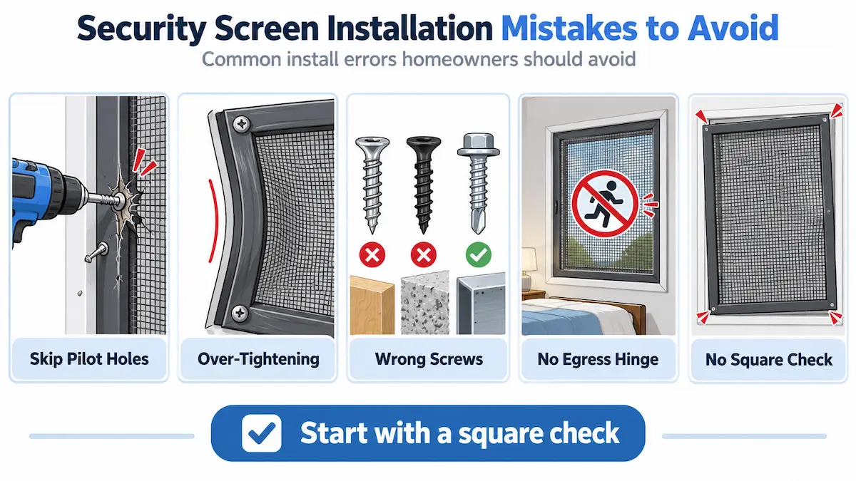 Common Mistakes to Avoid When Installing Security Screens