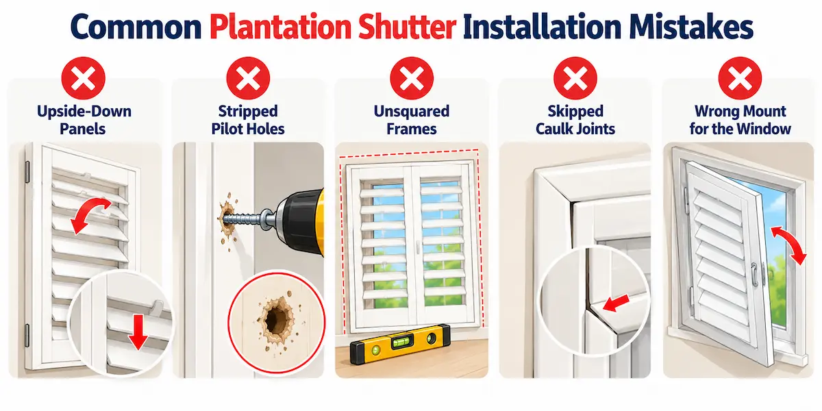 Common Plantation Shutter Installation Mistakes