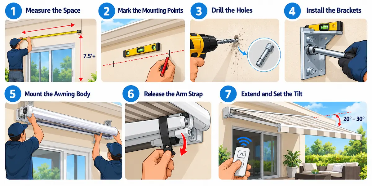How Do You Install a Retractable Awning Step by Step