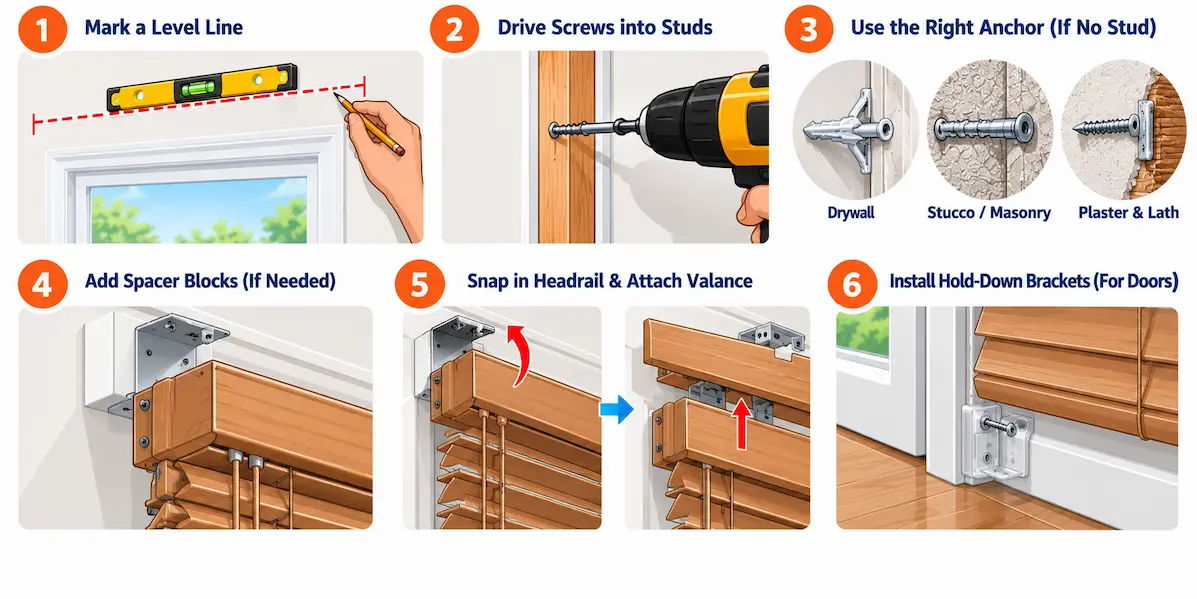 How to Install Faux Wood Blinds With an Outside Mount